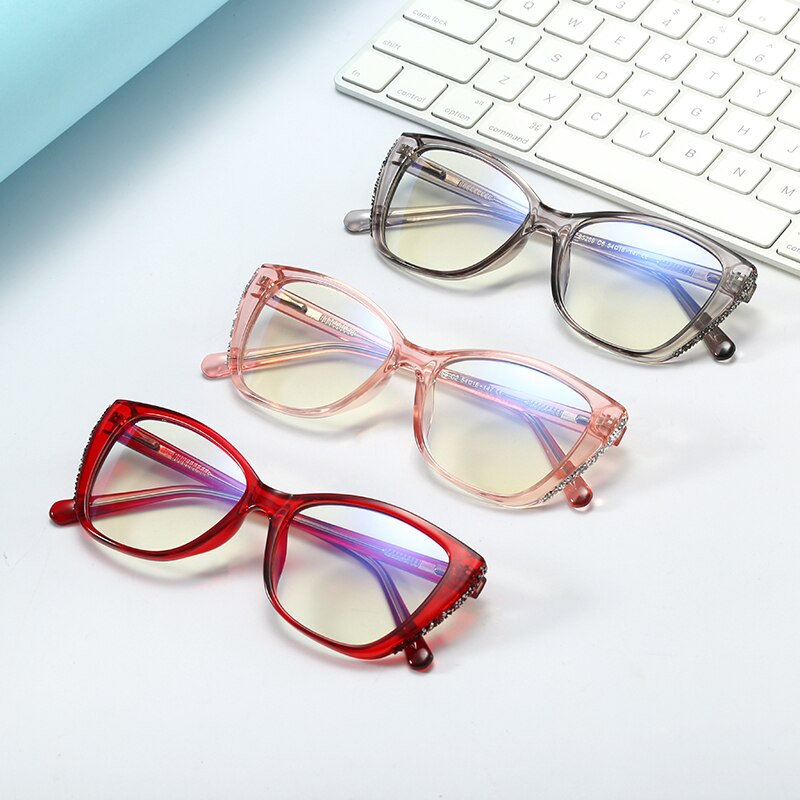 YINSQER Retro Eyewear Vintage Cat Eye Reading Blue Light Glasses Frame Spectacles Women Computer Transparent Eye Glasses