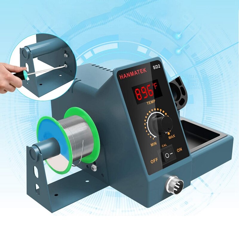 HANMATEK-Estación de soldadura Digital SD2, 60W, Control de temperatura ESD para teléfono PCB IC SMD BGA