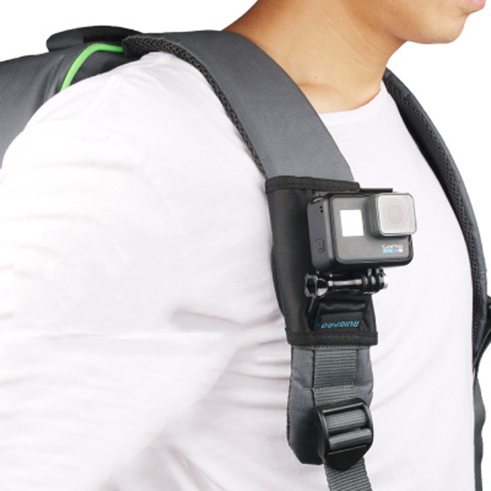 Cinta para la cabeza para cámara deportiva, soporte para mochila, rotación de 360 grados para Xiaomi Yi, Gopro Hero7 6 5 4, accesorios para Cámara de Acción