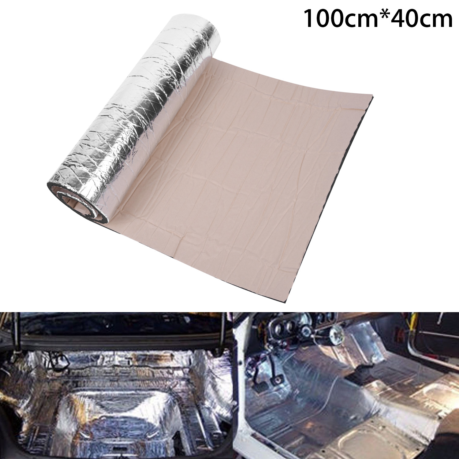 1 Pc Auto Geluidsisolatie 100X40 Cm Demping Isolatie Hitteschild Foam Mat 10 Mm Warmte Deadener universeel Voor De Meeste Auto 'S