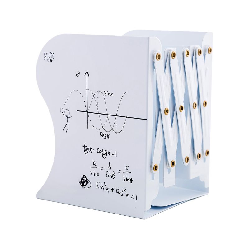 OOTDTY Reggilibri in Metallo A Scomparsa Supporto di Mensola Supporto Del Basamento Regolabile Porta Libro Ufficio