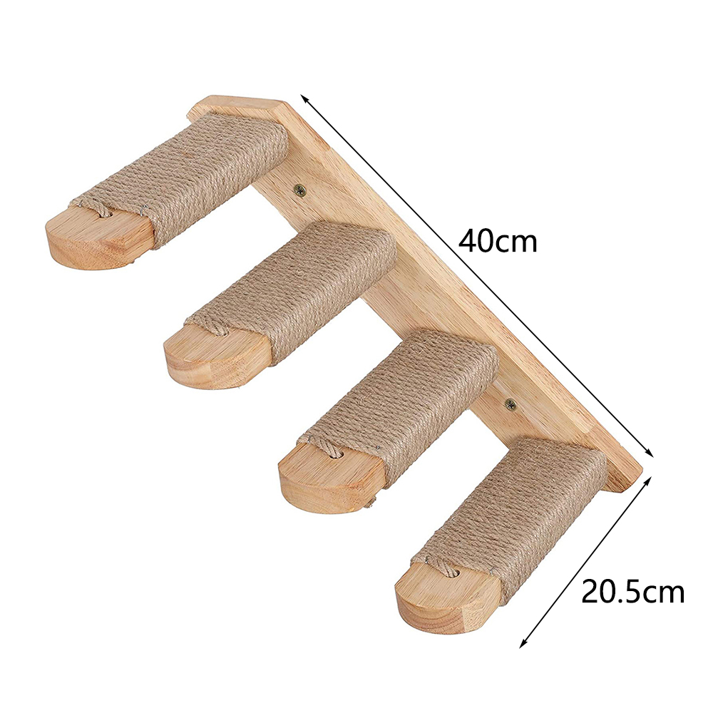 Panier mural en bois pour chat, étagère pour chat, lit de perche, hamac de couchage, grattage d'escalade, meubles muraux modernes pour chats: green