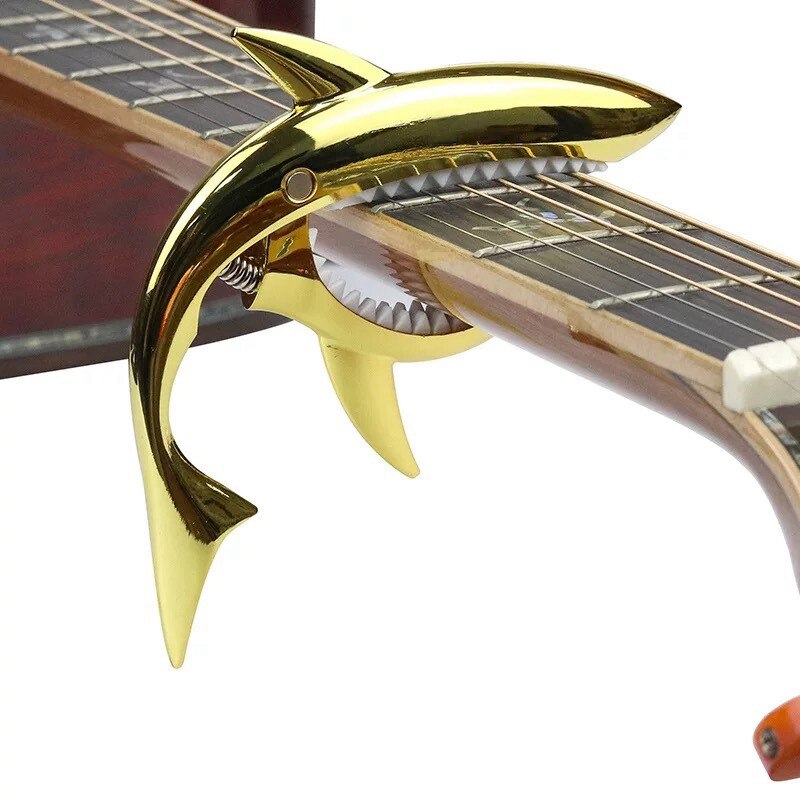Metal shark gitaar capo, ukelele capo voor akoestische elektrische gitaar, bas capo, muziekinstrumenten accessoires: C