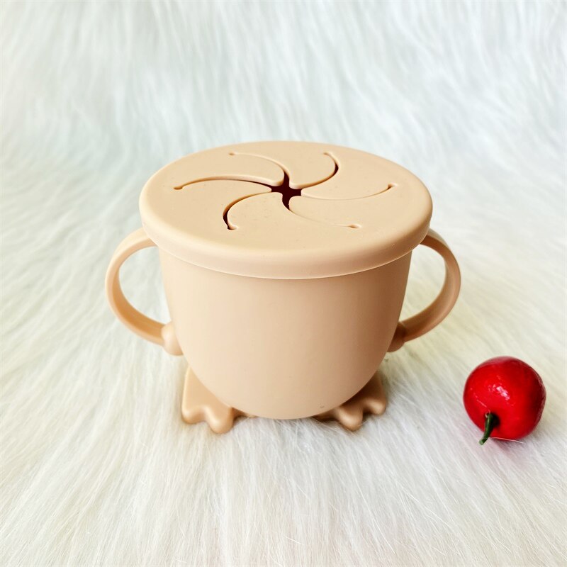 1Pcs Silicone Cartoon Children's Snack Cups -Proof Portable Shape Silicone Cups Safety Environmental: 6
