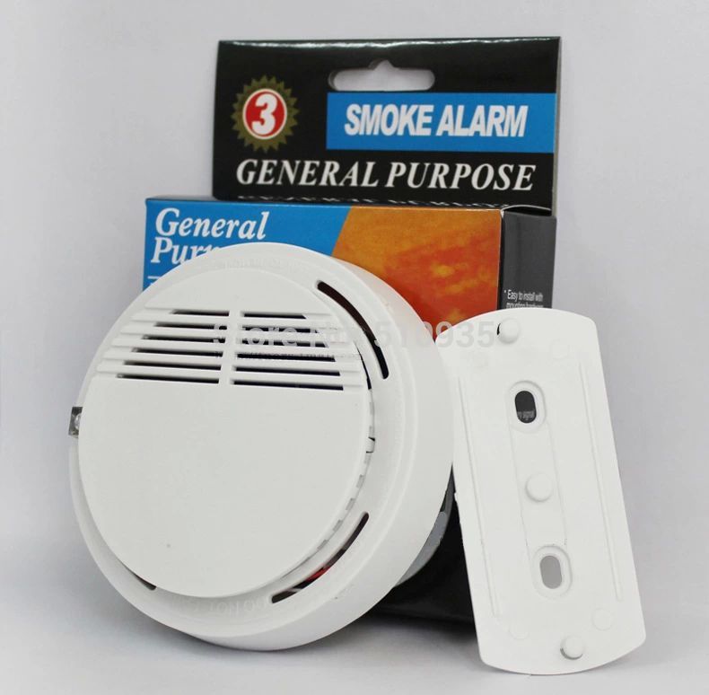 2pcs/Lot 12V Wired Alarm Security Smoke Fire Detector Wired Smoke Detector Alarm Sensors For Home House Office