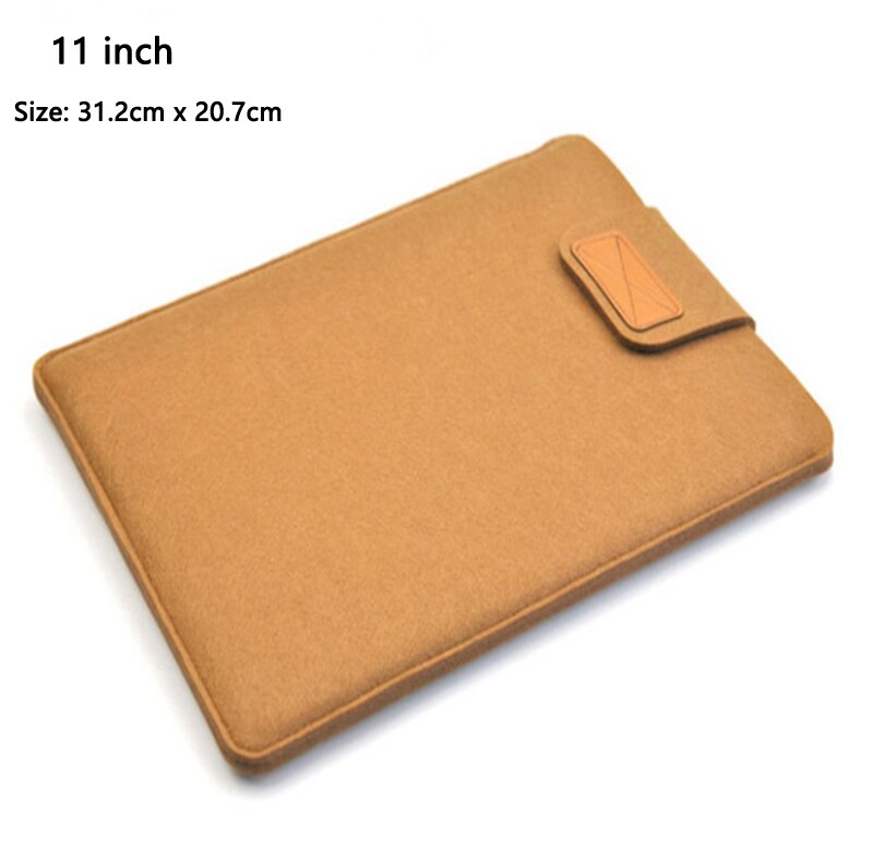 Pelle scamosciata Tablet Caso di Protezione Del Computer Portatile del Sacchetto di e-Libri Della Cassa Del Sacchetto Del Manicotto Luce Per 9.7 10.5 11 13 15 Pollici iPad Pro Kindle Macbook: Brown  11 inch