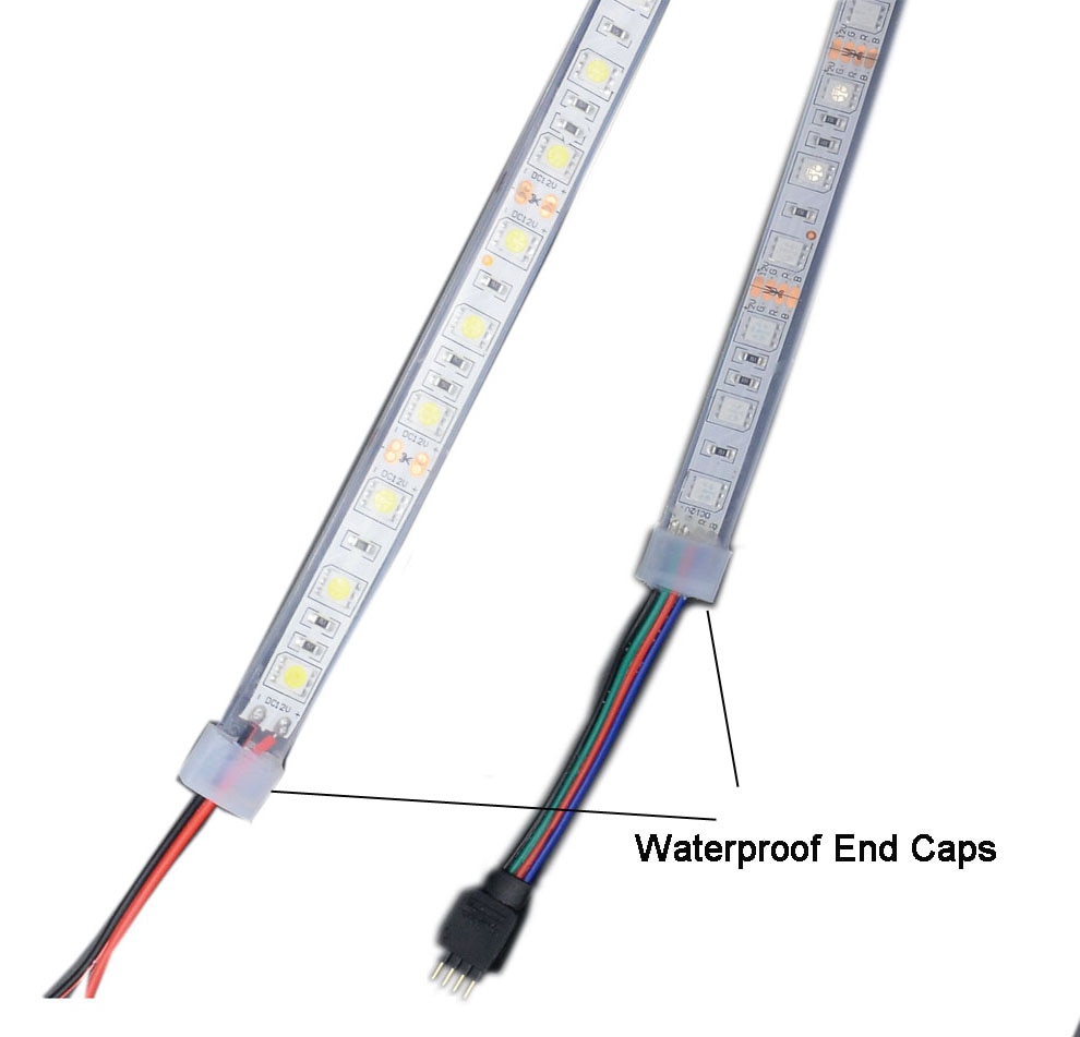 IP68 impermeable 5050 tira de LED de 12V 12V 60LED/M blanco cálido RGB uso bajo el agua por barco estanque piscina tanque de peces en el cuarto de baño