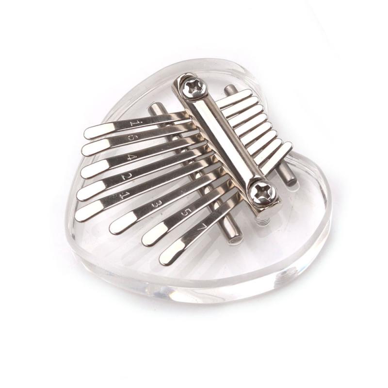 8-tone Mini Kalimba Plate Portable Thumb Piano Crystal Transparent Kalimba Instrument Musical Instrument for Beginner Piano Tool: 07