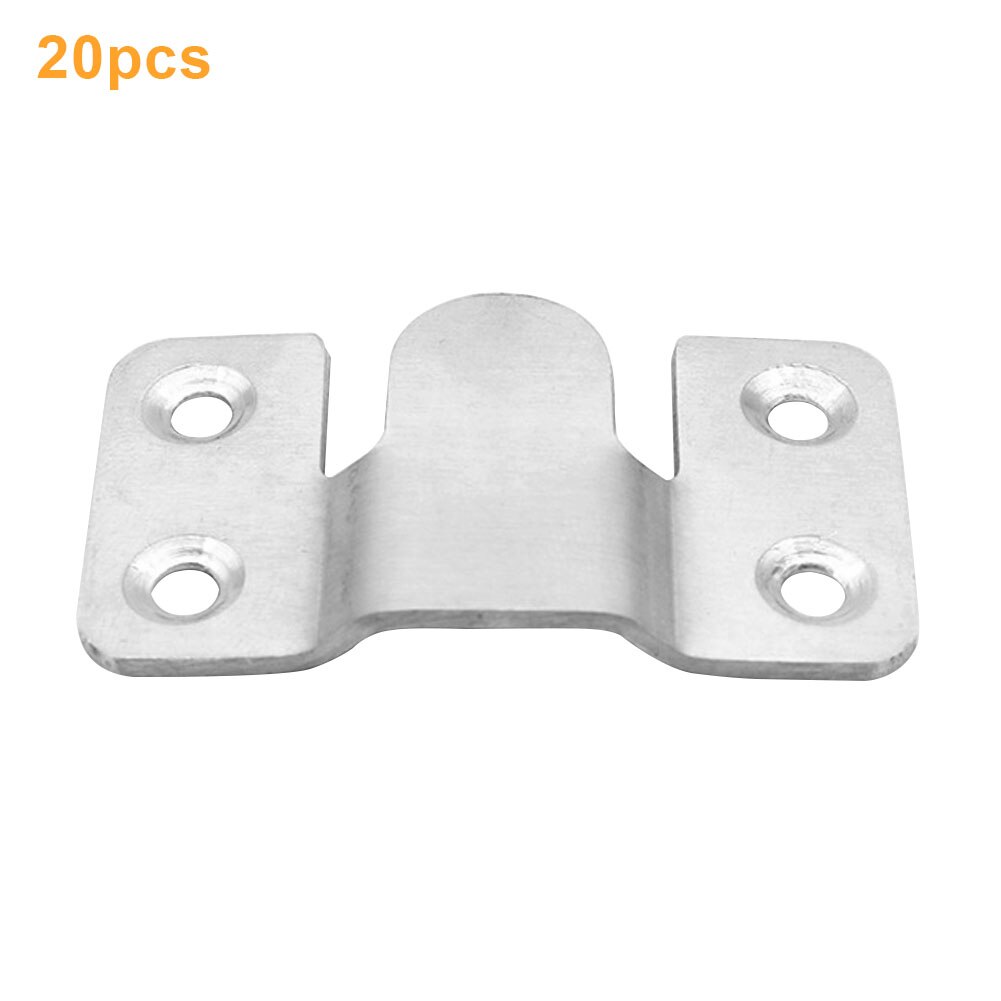 20pcs Art Gallery Hook Photo Frame Hardware Heavy Duty Picture Hanger Interlocking Stainless Steel Display Flush Mount Bracket: L