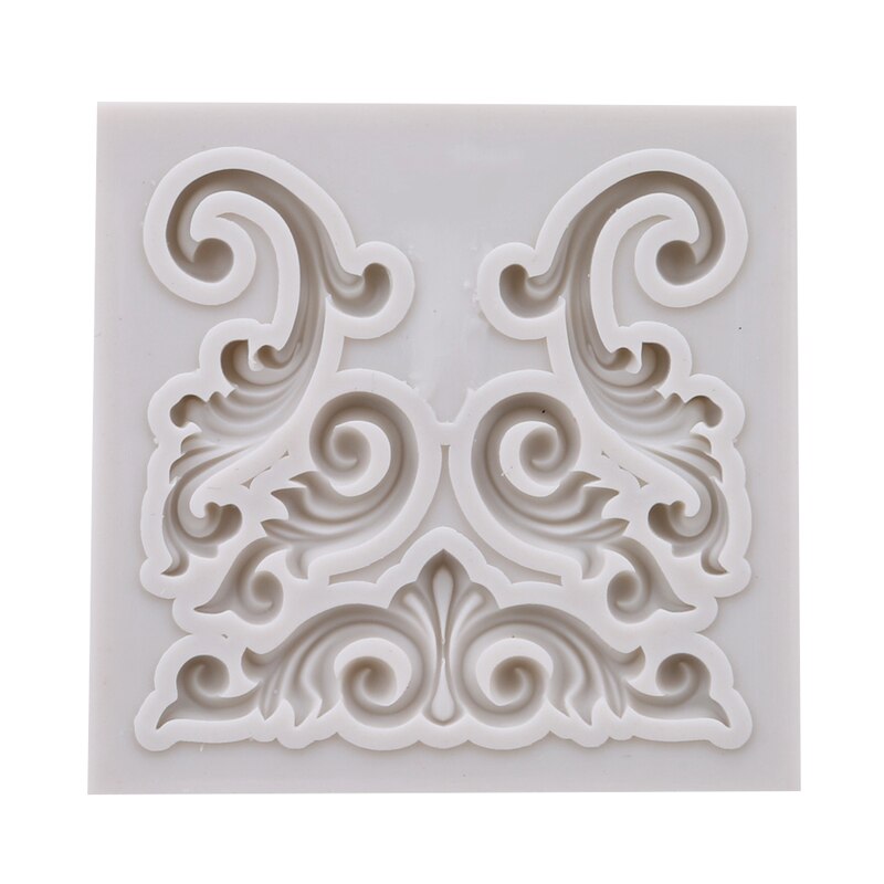 1Pcs Gray Fondant Mold Frame Retro Frame Embossed Frame Mold 3D Silicone Cake Decoration Mold: M201