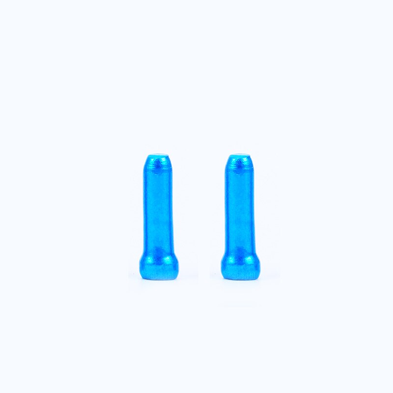 30 pçs alumínio freio de bicicleta deslocamento cabo tampa final ultraleve 7 cores desviador de freio da bicicleta linha capa cabos acessórios: Blue