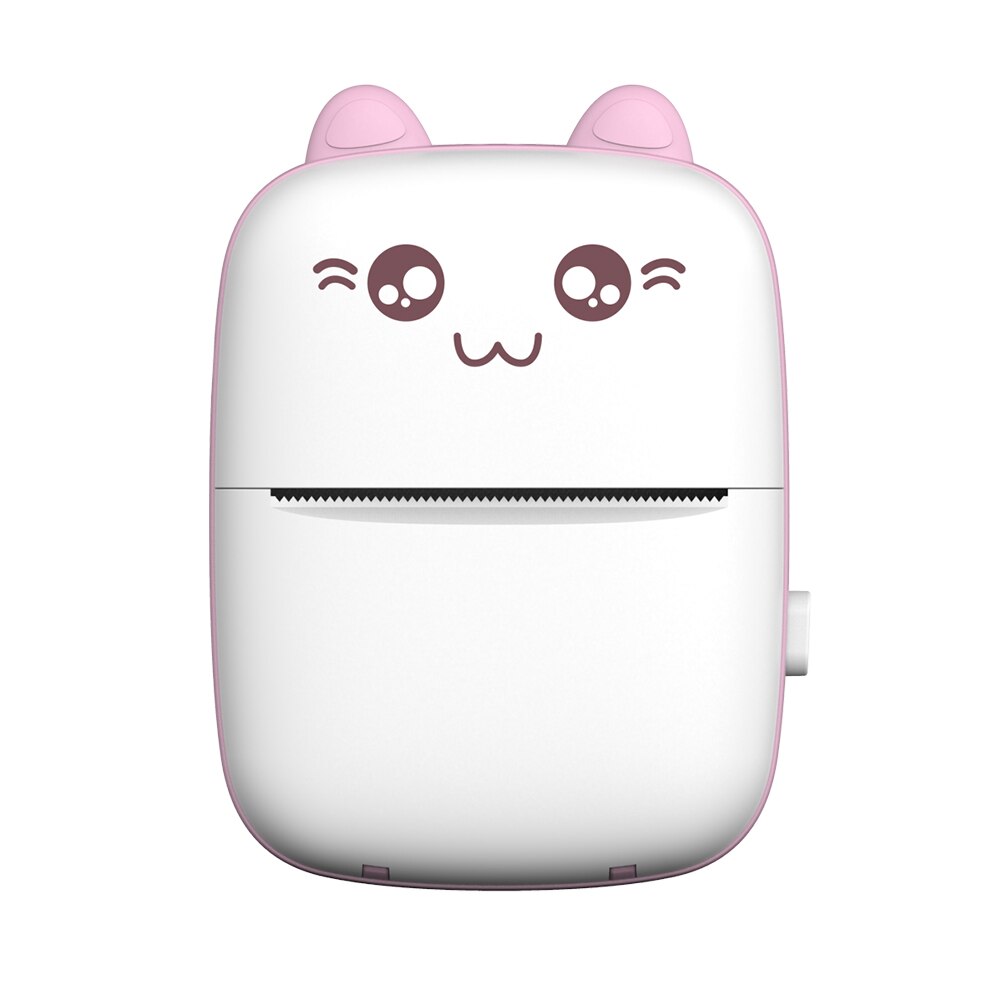 Mini Thermal Printer Portable BT Wireless Printer 200dpi with 1 Roll Thermal Paper for Printing Photo Receipt Sticker Label