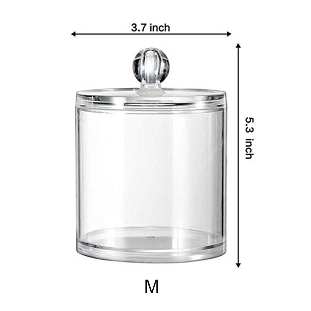 Storage Box Acrylic Storage Jar Cotton Swab Cotton Cotton pad box Ball Plastic Medicine Jar Dispenser Bathroom Accessories