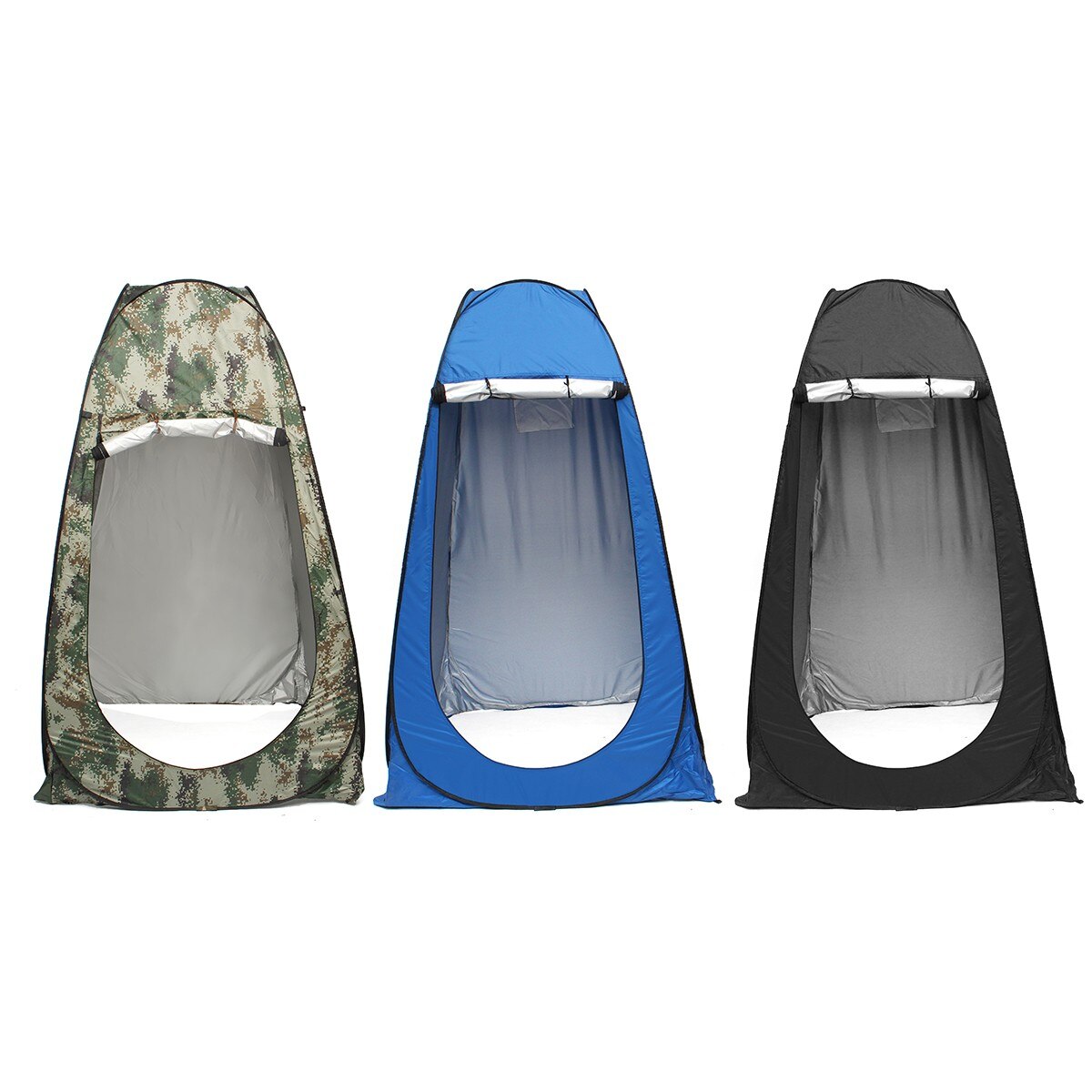 Pop-up Outdoor Camouflage Camping Shower Tent Bathroom Simple Mobile Toilet Dressing Tent Shelter Single Moving Folding Tents