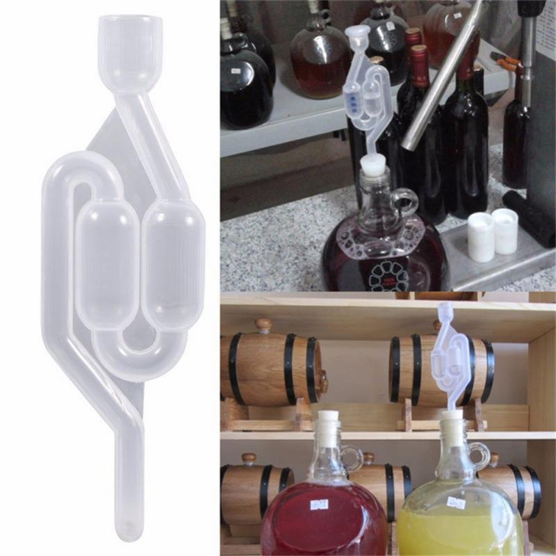 Homemade Wine Vent Air Lock Exhaust One-way Home Brew Wine Fermentation Airlock Check Valve Water Sealed Valves Wine Making Tool