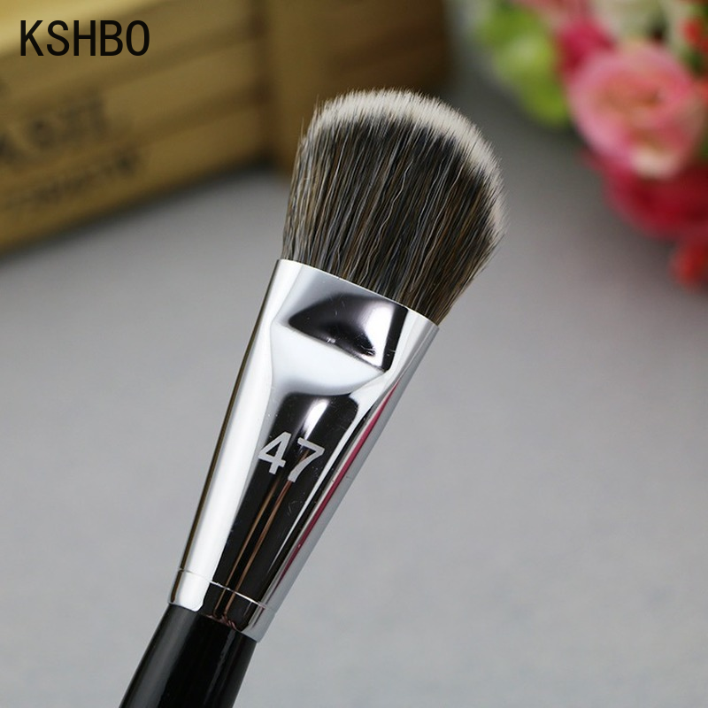 KSHBO-brocha para Base de maquillaje para mujer, 47 cabezales de escoba, brochas de reparación de sombra de Base líquida, herramientas profesionales de belleza