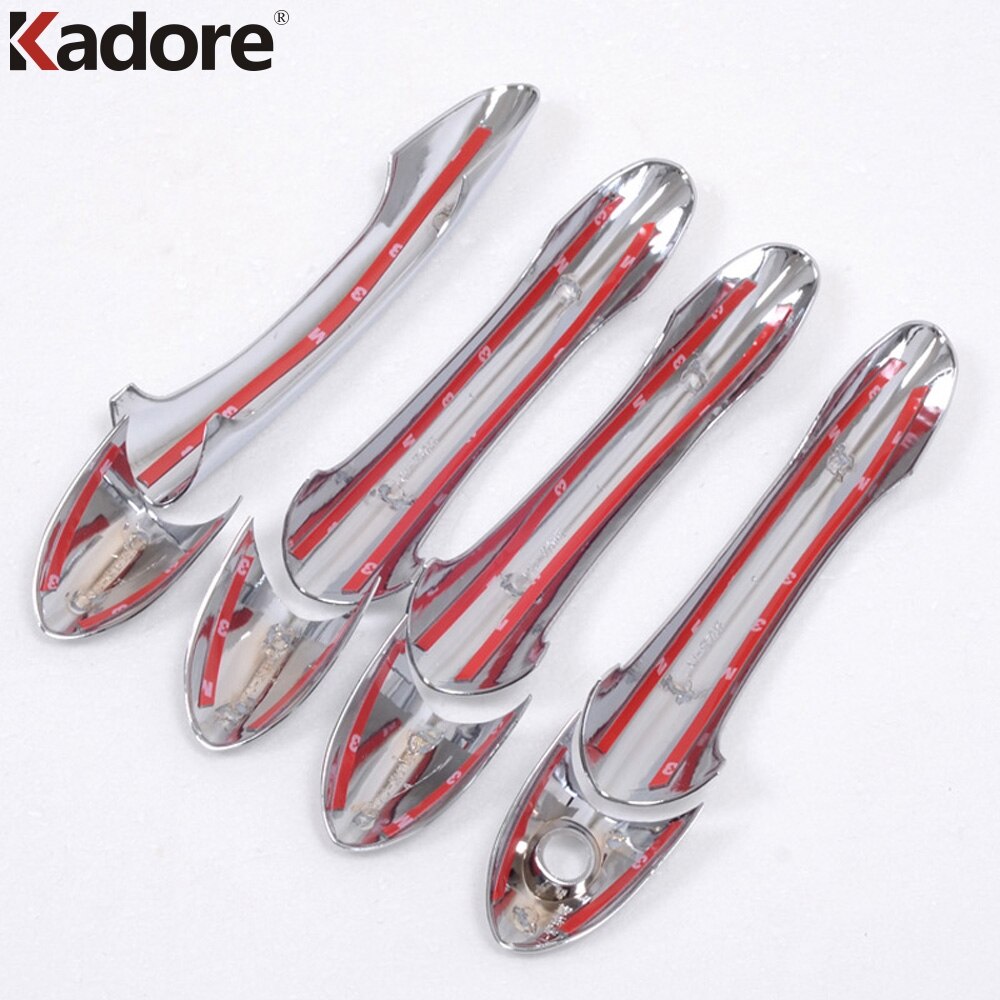 Pour Peugeot 208 2012-2018 Luxuriou Chrome Extérieur Porte Poignée Couverture de Voiture Accessoires Autocollants Garniture - Auto