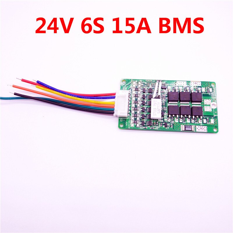 LiitoK 6S 24V 15A BMS 24v batterie au lithium BMS pour vélo électrique 24V 8Ah 10Ah 12Ah li-ion batterie avec fonction d'équilibre