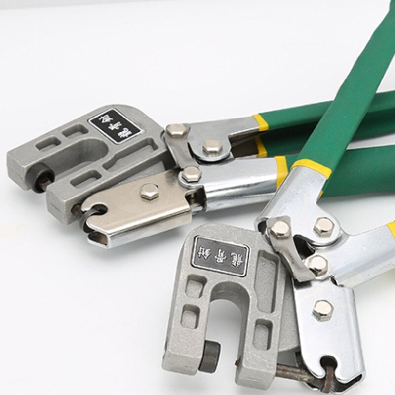 10" High-carbon Stud Crimper Punch Lock Single Hand Keel Fastening Forceps Flat Mouth Metal Plier Hardware Tool*