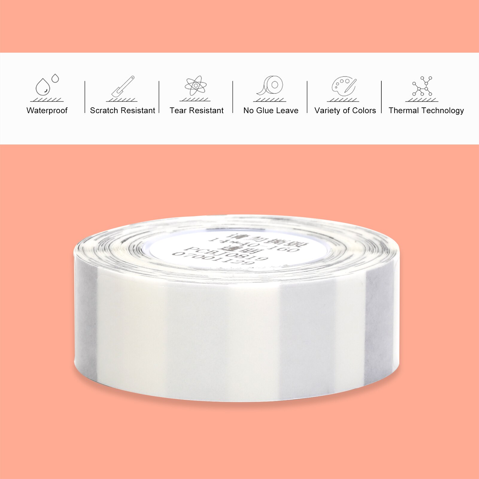 Waterproof Tear Resistant 14*30mm 210pcs/roll Thermal Printing Label Paper Barcode Price Size Name Blank Labels for Organizer