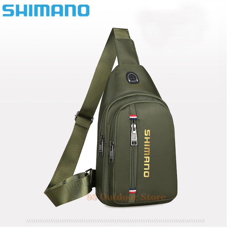 Shimano Fishing Backpack Waterproof Fishing Lures Reel Bag Straps Fish Tackle Bag Fishing Chest Pack Multi-pocket Tackle Bag: 4