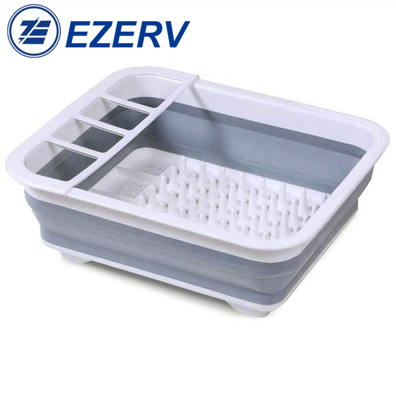 Camper-escurridor de platos plegable para coche, estante para la vajilla, cuenco portátil, TPR, de fregadero, barco, caravana, accesorios, remolque