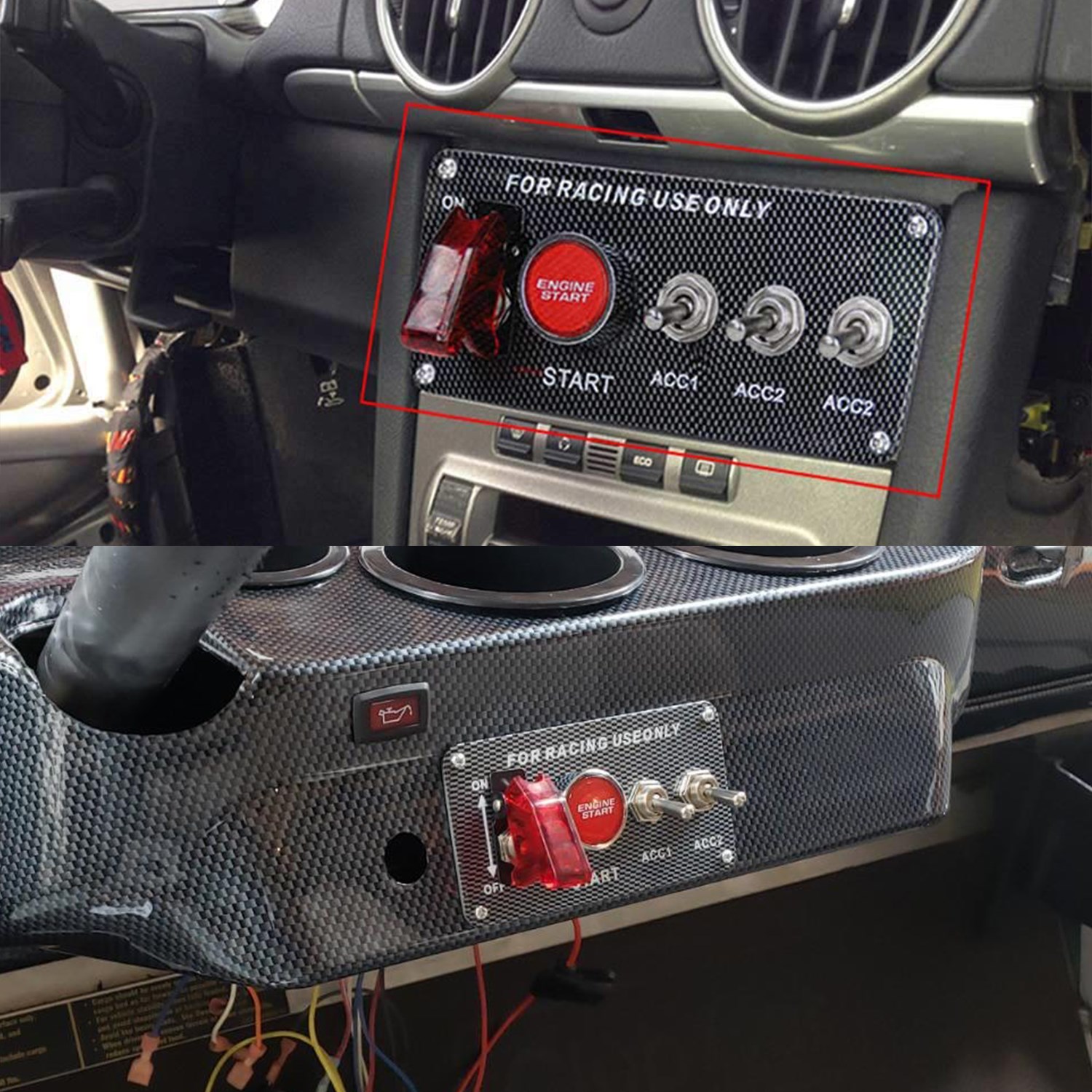 Panel de Interruptor de 12v, Interruptor de maletero de coche, luz LED, palanca de encendido, arranque del motor, Desconexión de la batería, interruptores de corte universales