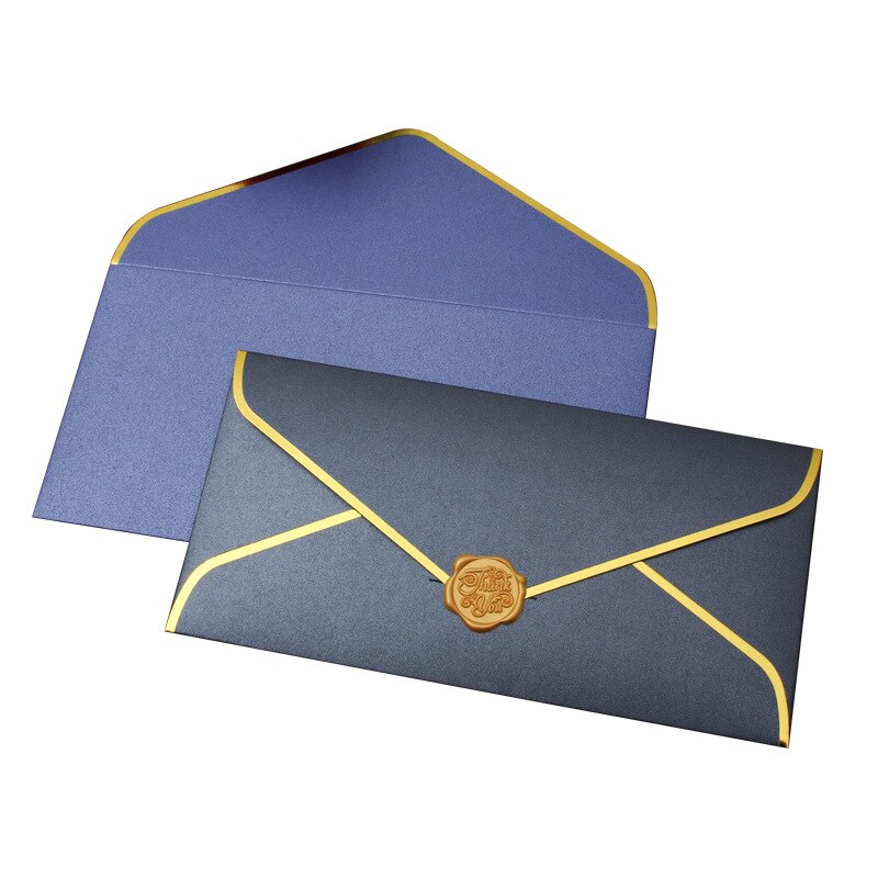50Pcs 22x11cm Retro Envelope Vintage Paper Envelopes Postcard Packaging Envelope Luxurious Wedding Invitation Card Envelope