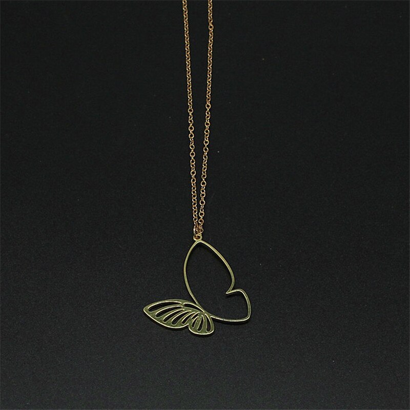 Colorful Beads Choker Women Shiny Pearl Shell Butterfly Pendant Necklace Double Layer Clavicle Chain Jewelry Accessories