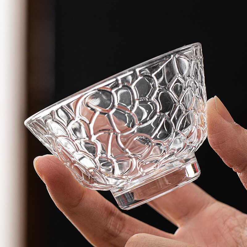 LUWU clear glass tea cup glass cup teacup drinkware 75ml