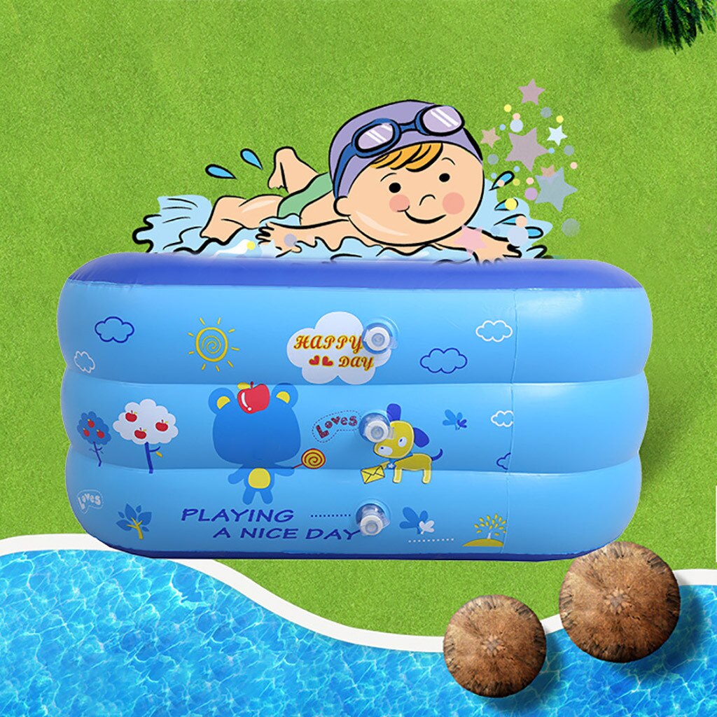 Cartoon Kinderen Zwembad Zomer Thuis Outdoor Opblaasbaar Zwembad 125X90X45 Multifunctionele Zwembad Y518
