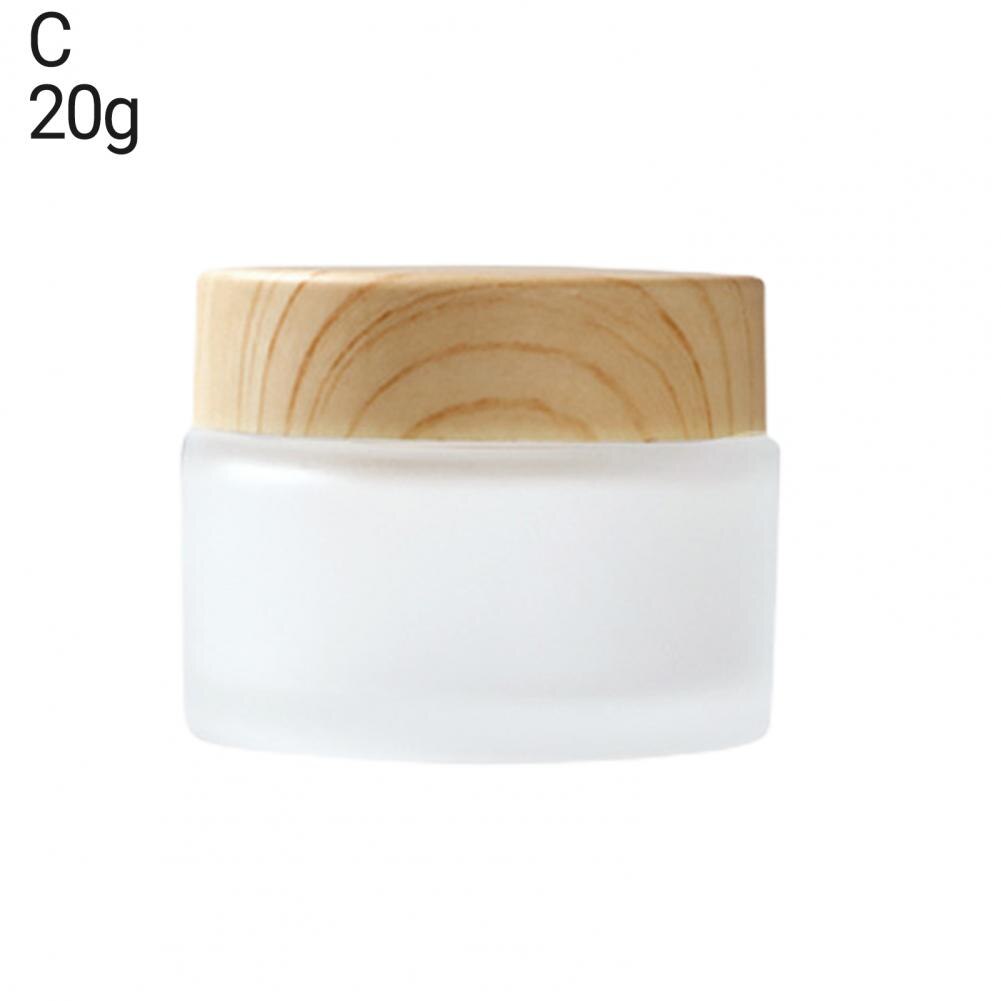Bouteille vide de 30ml/50ml/80ml/10g/20g/30g, Surface mate avec couvercle en Grain de bois, vaporisateur de cosmétiques en verre pour voyage: MC