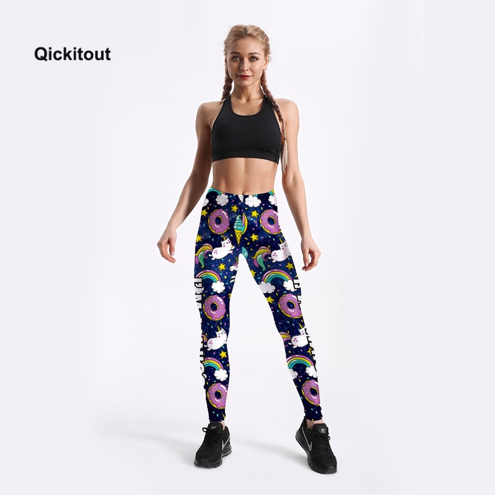 Mallas con estampado de unicornios para mujer, pantalones de verano, , de talla grande, S-XXXXL,
