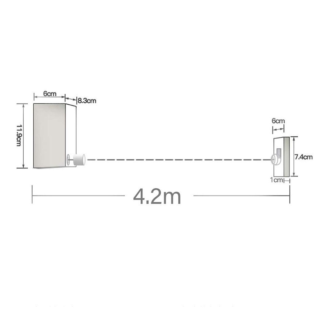 Retractable Laundry Clothesline Indoor Outdoor Wall Hanging Stretch Washing Clothes Line Shrinking Balcony Invisible Line