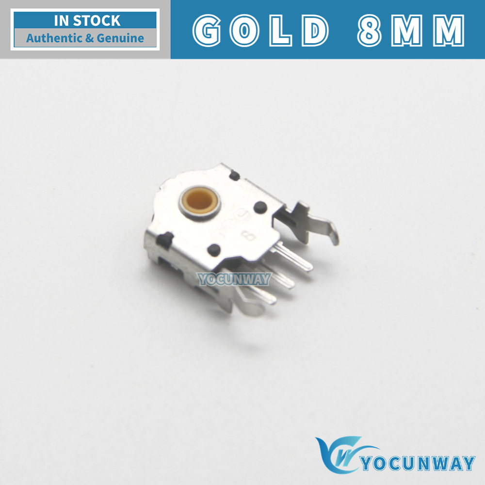 TTC 7-8-9-10-11-12-13-14-15-16mm Rotary Mouse Scroll Gold Wheel Encoder With 1.74mm Hole Mark,20-40g Force For PC Mouse: black