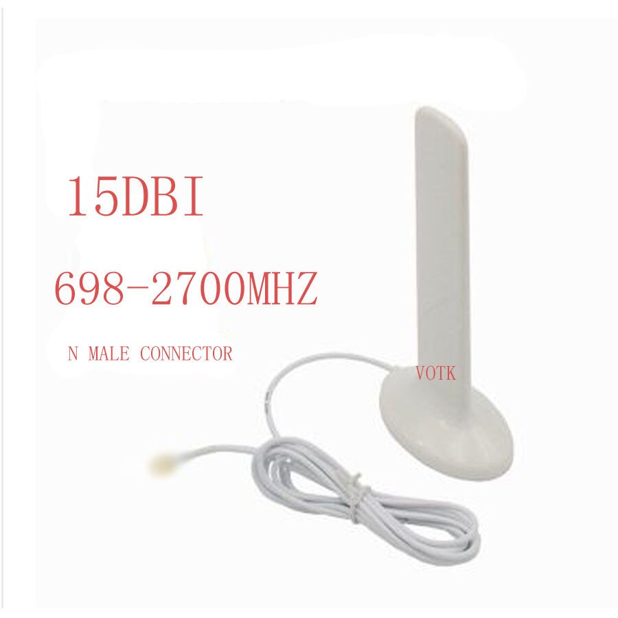 Antenne omnidirectionnelle intérieure 698-2700mhz avec câble N de 3 mètres pour Booster de Signal Mobile 2G 3G 4G