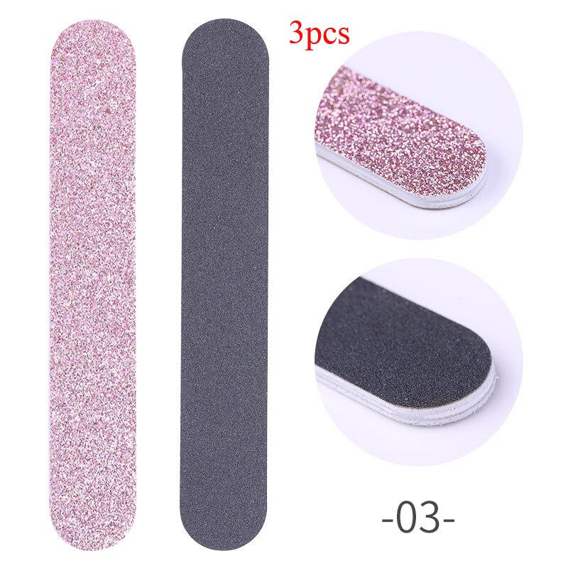 5 st dubbelsidiga nagelfilsset slipsvamp slipblock slipmaskin nagelbuffert nagelkonst verktygssats salong: 3 st