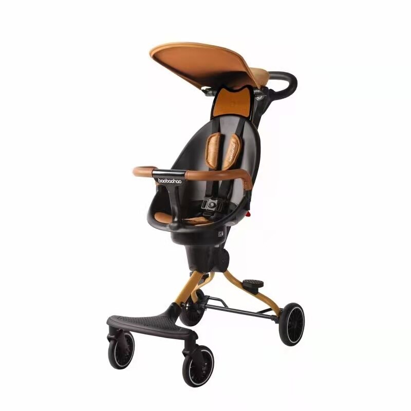 Kinderwagen Trolley Auto Trolley Opvouwbare Kinderwagen Buggy Lichtgewicht Kinderwagen Wandelwagen: brown  V5h