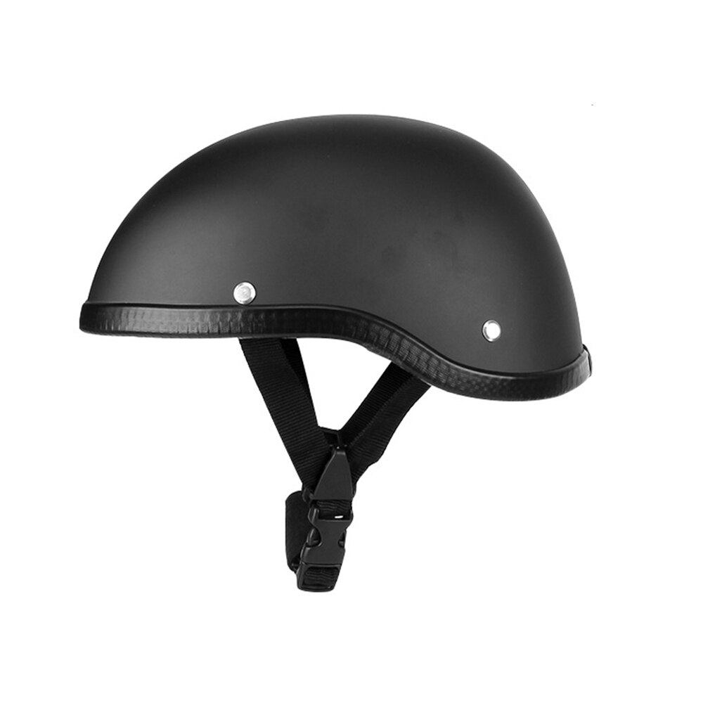 Half Gezicht Motorhelm Half Helm Open Gezicht Casco De Moto Voor Cafe Racer Chopper Scooter Matzwarte Motorhelm: Matte black