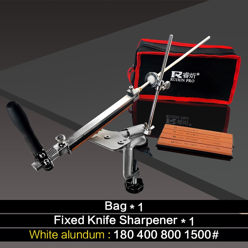 Expert Knife Sharpener Fixed Grinder Aluminum alloy Angle Sharpening System Whetstone Kitchen Tool Metal Material: 4 Stone Set
