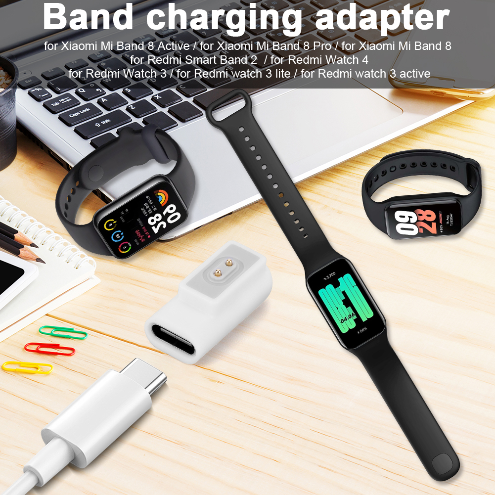Conector de cargador tipo C hembra para Xiaomi/Redmi Watch, convertidor de carga para Xiaomi Mi Band 8 Pro, Redmi Watch 4