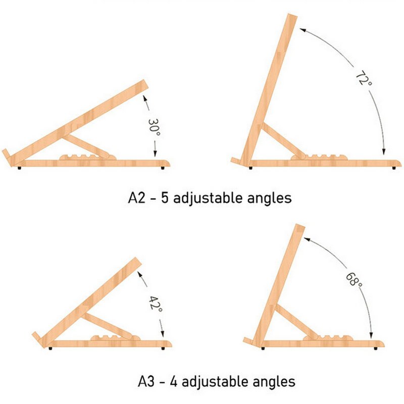 Desk Wooden Drawing Board Easel Stand A2 A3 Drawing Table Adjustable Easel For Painting