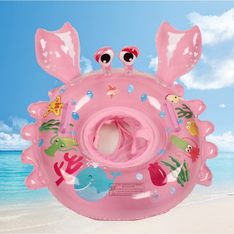 Kleine Krab Cartoon Dier Seat Baby Zwemmen Ring Kinderen Opblaasbaar Zwembad Float Ring Kids Zwembad Speelgoed Float Dikke