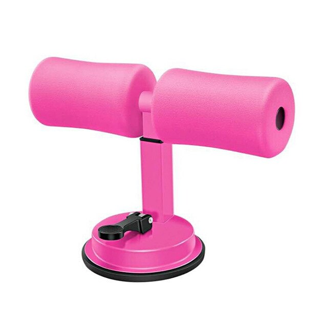 Fitness Suction Cup Sit-Up Cushion Sit Up Stand Bars Abdominal Core Strength Muscle Training Home Gym Body Shaping Building Bar: pink