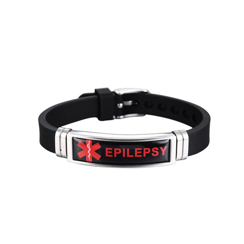 Diabetes EPILEPSIE Silikon Armreif Armbinde Armbinde Länge Verstellbar Für Männer Frauen Art Schmuck Typ 1 Diabetes: 4