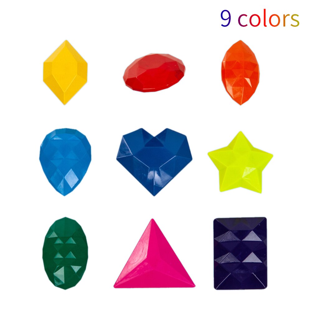 9 Colors Baby Kids Portable Non Toxic Crayon Set Drawing Educational Diamond Shape Painting Home School Washable Art Supplies