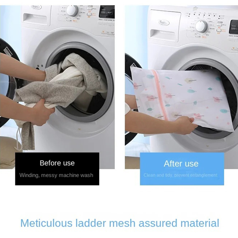 Palmbladprint Mesh waszak met ritssluiting Junglepatroon Tropische stijl Herbruikbare wasmachine Lingerieopslag Milieuvriendelijk