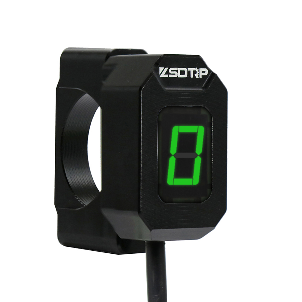 SCL MOTOS-indicador de marcha Digital Universal para motocicleta, 6 velocidades, pantalla LED, palanca de cambios, soporte magnético para indicador de marcha: Lavanda