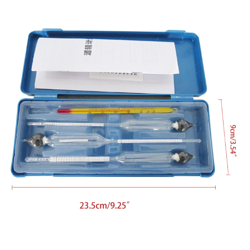 Three-Package Wine Meter Measuring Range 0-100 Degrees Three Sets Of Alcohol Gravity Concentration Meter Gadget Wholesalse