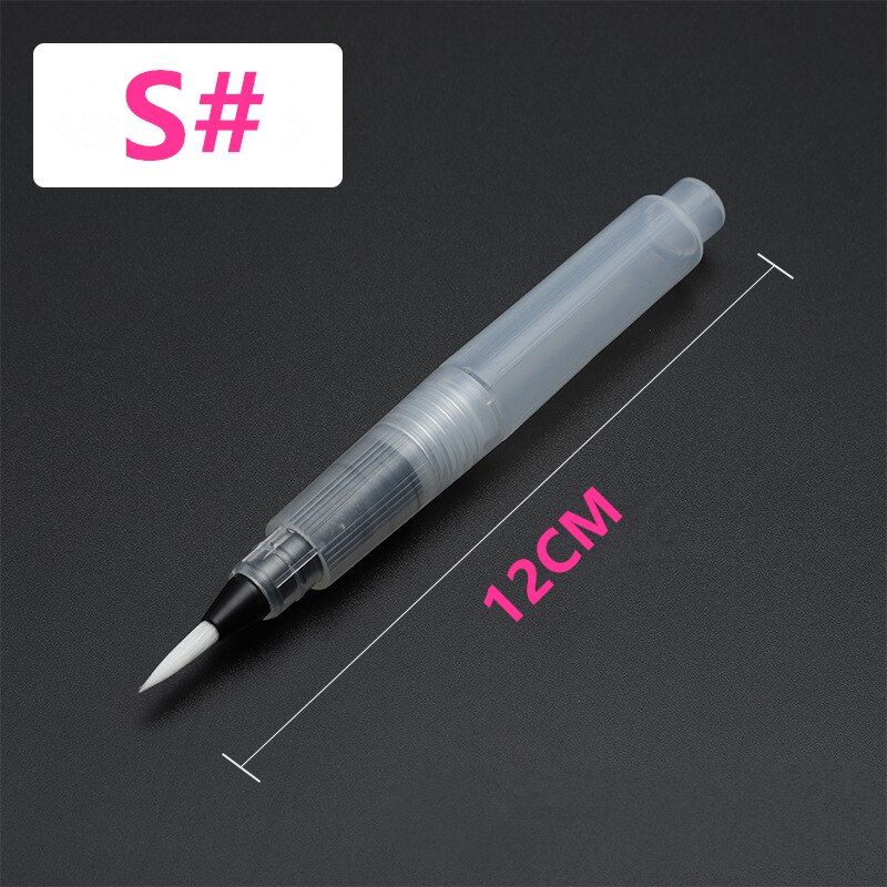 Tinta recarregável escova de tinta água tinta caneta cor da água cabeça macia caligrafia desenho pintura ilustração caneta marcador: c